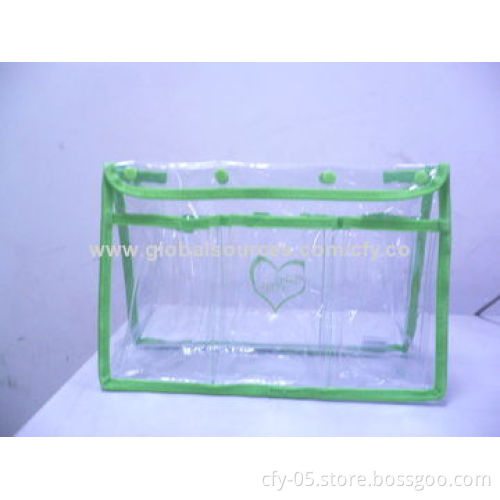 Round-shaped Cosmetic Bag with 0.15-0.50mm Thickness, OEM Services Provided